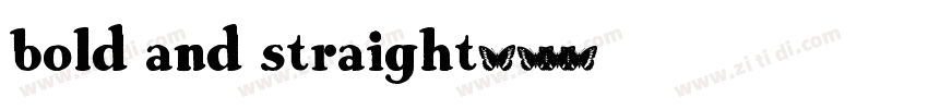 bold and straight字体转换